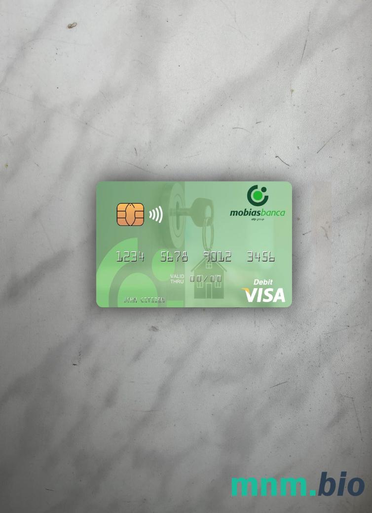 Moldova MobiasBanca visa obciążyć card wygląd fotograficzny skan PSD + zdjęcie